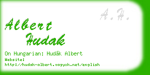 albert hudak business card